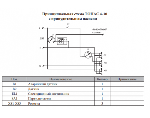 Монтажная схема Топас 9 Лонг Пр Ус